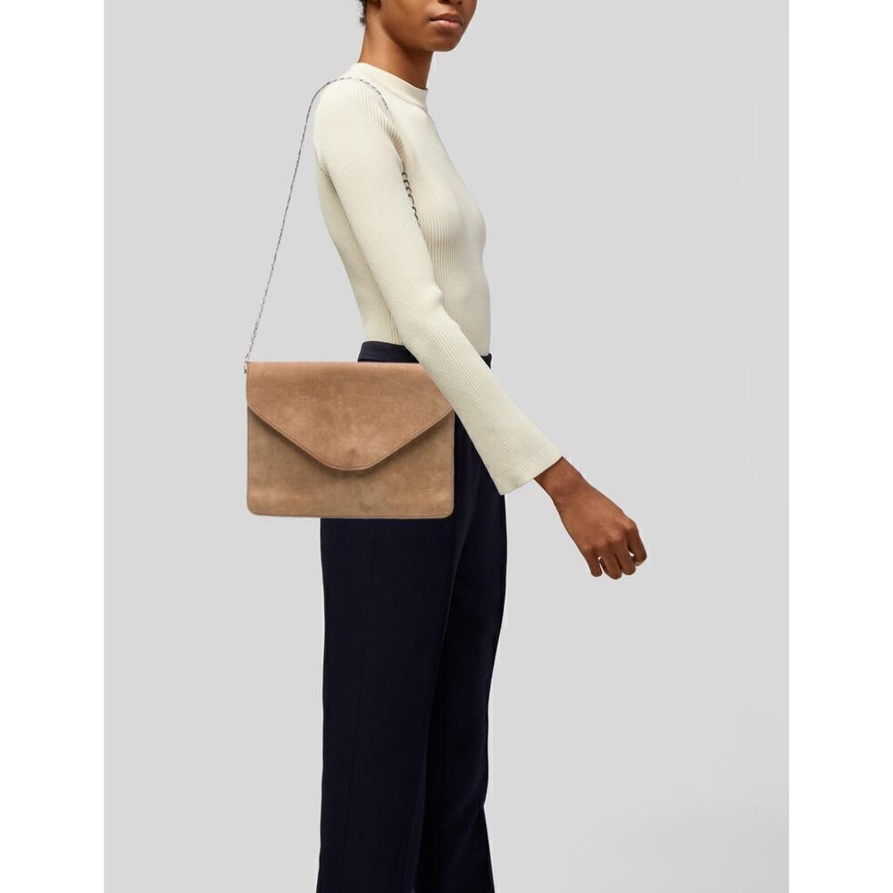 B51 A.P.C. Suede Leather‎ Envelope Clutch Shoulder Bag Chain Minimalist Chic